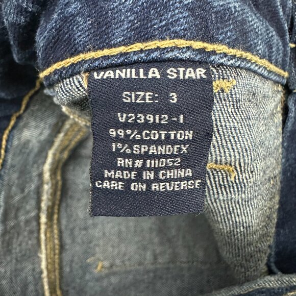 Vanilla Star Flare Women's size 3 Dark Wash Blue Denim Jeans - Picture 4 of 5